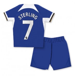 Chelsea Raheem Sterling #7 Dětské Domácí dres komplet 2023-24 Krátký Rukáv (+ trenýrky)